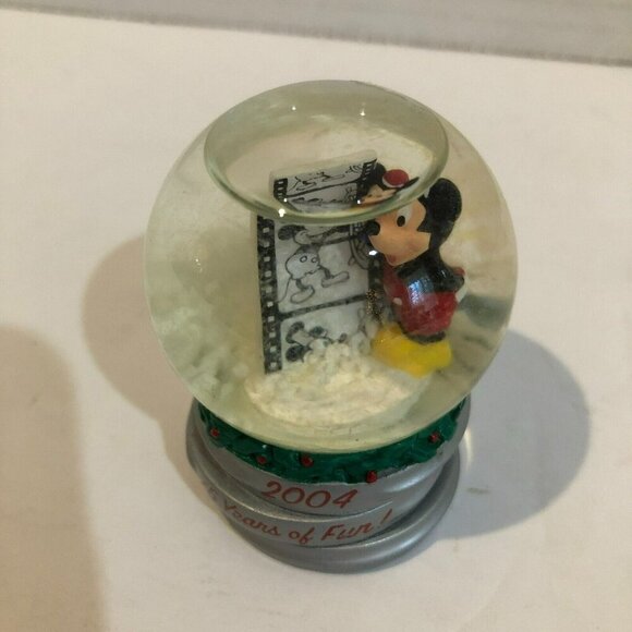 VTG Disney Mickey Mouse 2004 Christmas Mini Snow Globe 75 Years of Fun! JCPenney - Picture 3 of 6